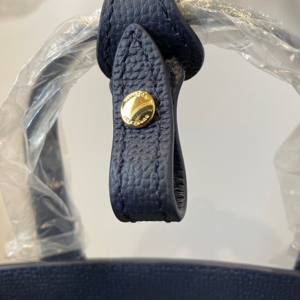 Blue Burberry House Check Small Leather Banner Satchel - Picture 3 of 8